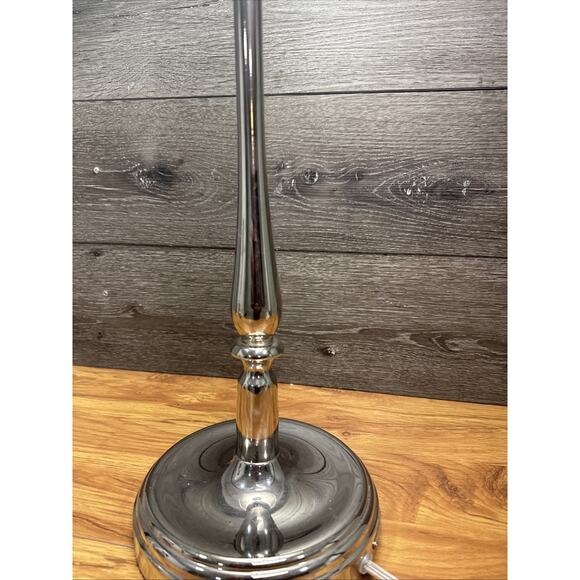 RALPH Lauren Chrome Candlestick Table Lamp 34” with Shade - Picture 7 of 8